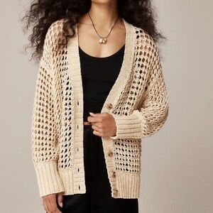 NWT J.Crew szL Montauk open weave cardigan…Perfect addition to any Wardrobe…